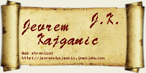 Jevrem Kajganić vizit kartica